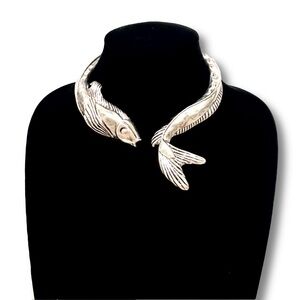 Zara Silver Fish Design Necklace